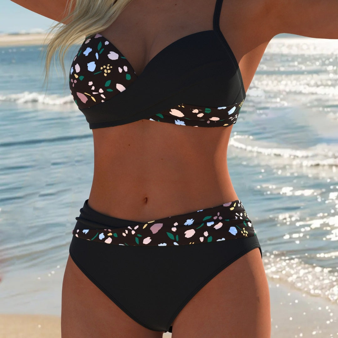 Damen Bikini-Set mit elegantem Balconette-Oberteil und hohem Taillenschnitt Drune