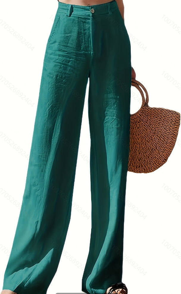 Damen Weite Leinenhose Drune