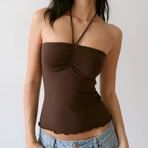 Damen Bandeau-Top mit raffinierten Raffungselementen und verstellbaren Trägern Drune