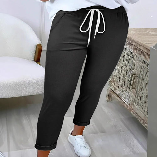 Damen Bequeme Freizeithose mit verstellbarem Kordelzug und lässigem Schnitt Drune
