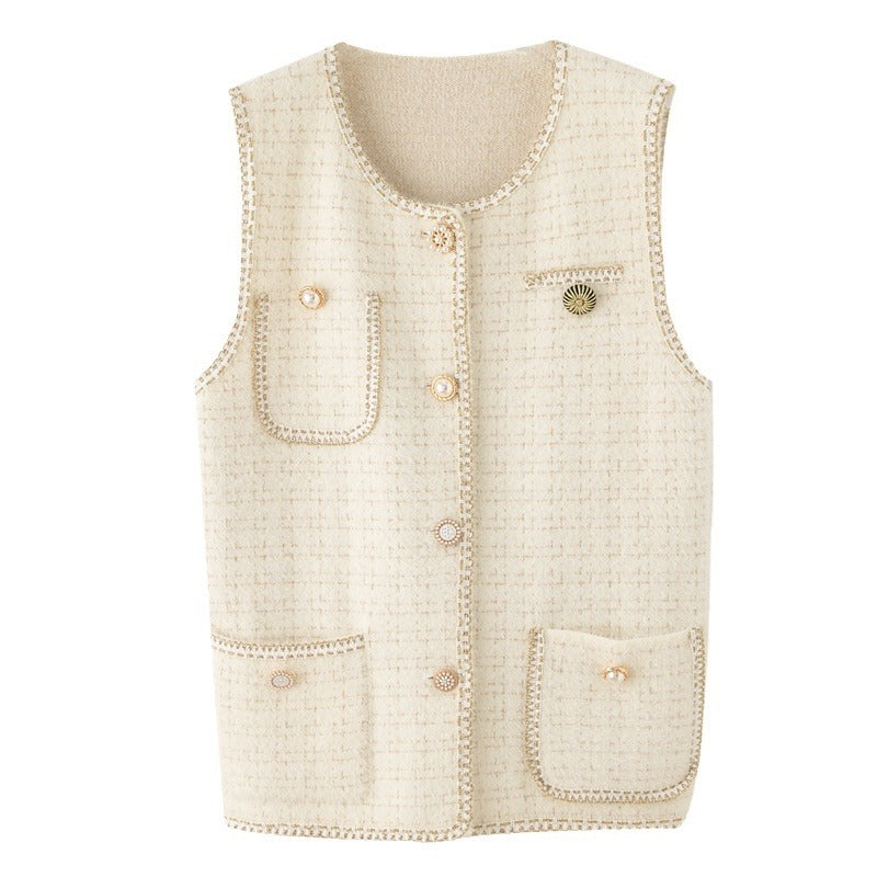 Damen eleganter Strickjacke mit dekorativen Knöpfen und stylischem Design Drune