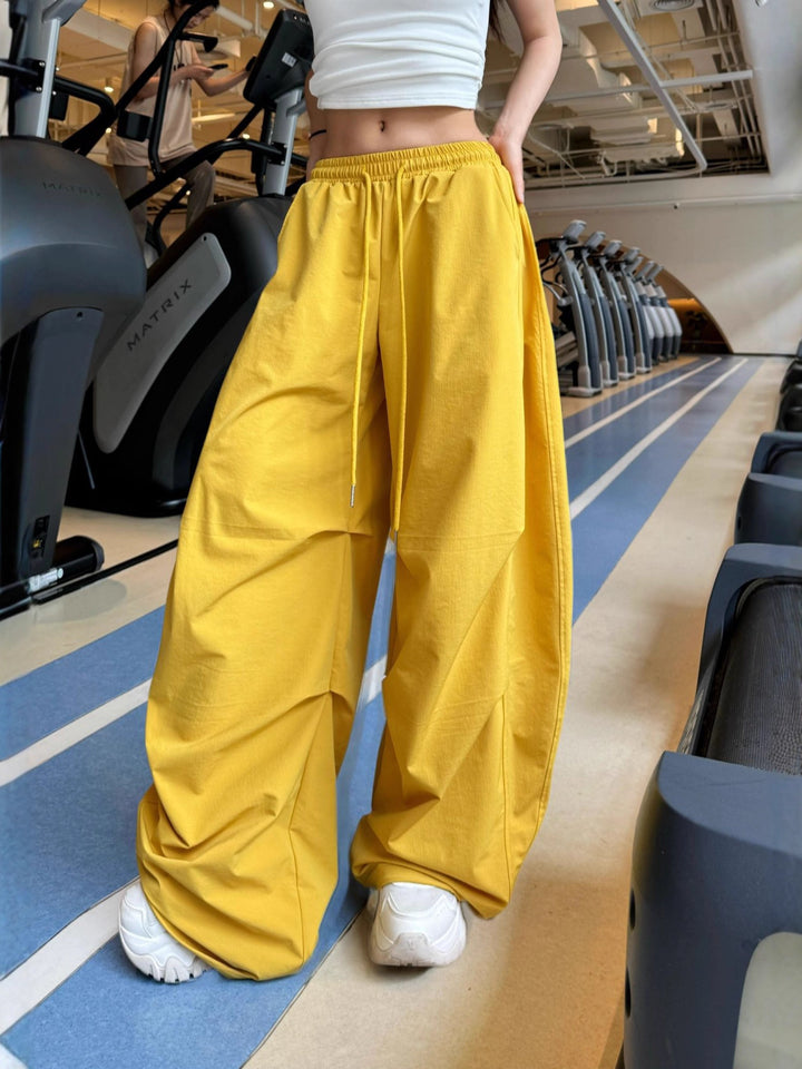Damen weite Freizeithose mit elastischem Bund und praktischen Seitentaschen Drune