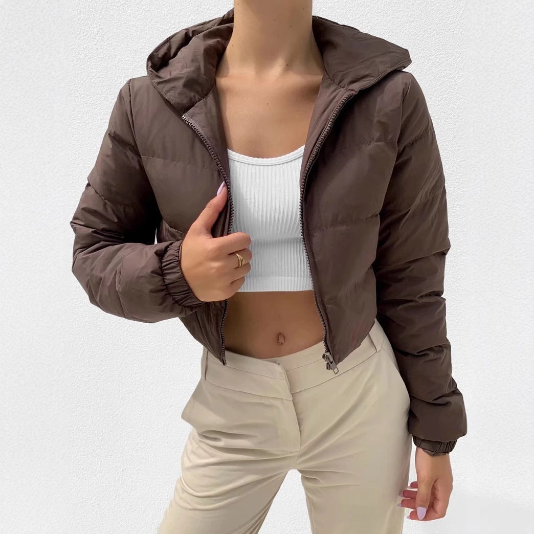 Damen gesteppte Übergangsjacke mit Kapuze und praktischem Reißverschluss Drune