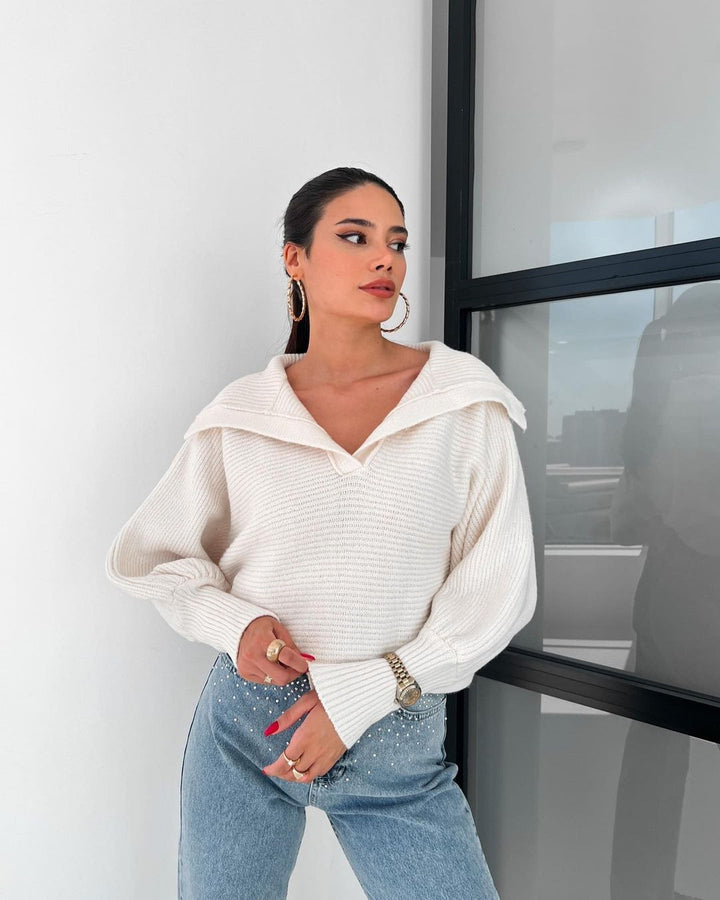 Damen Oversized Strickpullover Drune