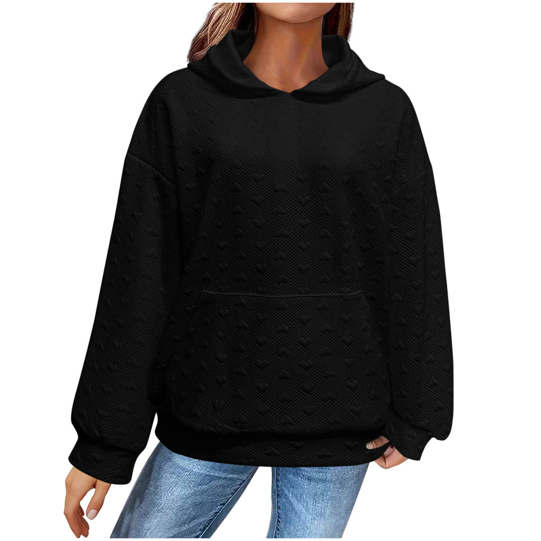 Damen Kuscheliger Oversized Hoodie mit strukturierter Oberfläche Drune