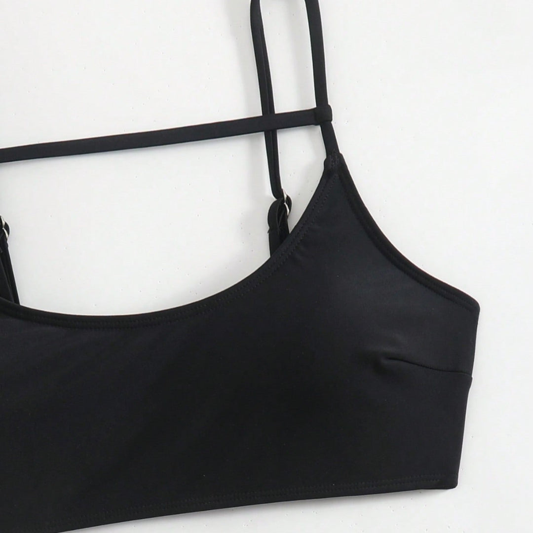 Damen Triangel-Bikini-Set mit innovativem Schnitt und verstellbaren Trägern Drune