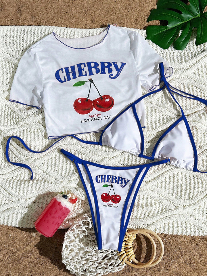 Damen Bikini-Set mit kreativem grafischen Design Drune