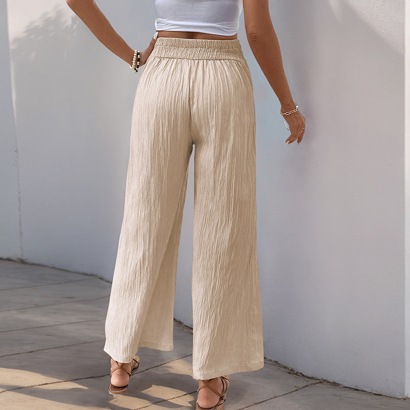 Damen Plissee-Hose mit hohem Bund und elegantem Schnitt Drune