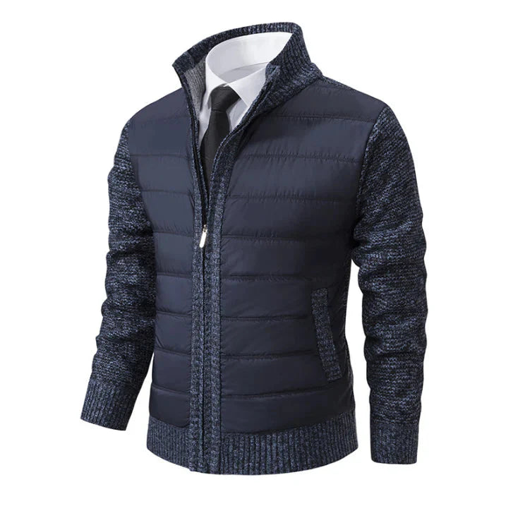 Drune | Herren Winter Steppjacke mit gerippten Bündchen und glattem Finish