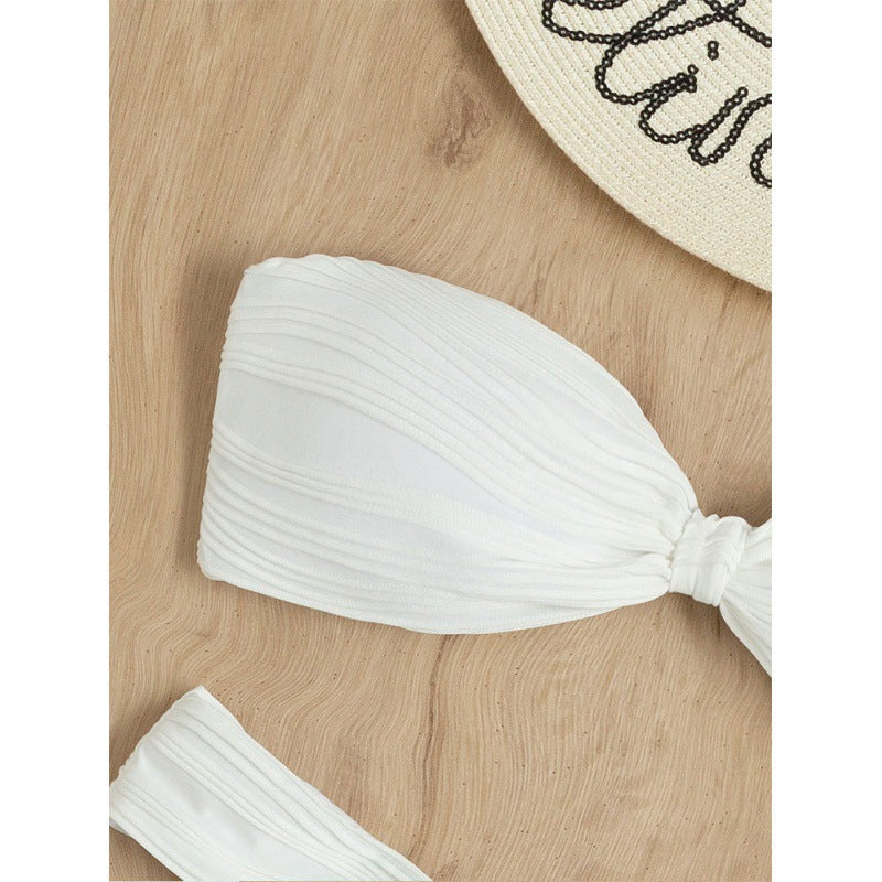 Damen Bandeau-Bikini mit raffiniertem Wickeldetail Drune