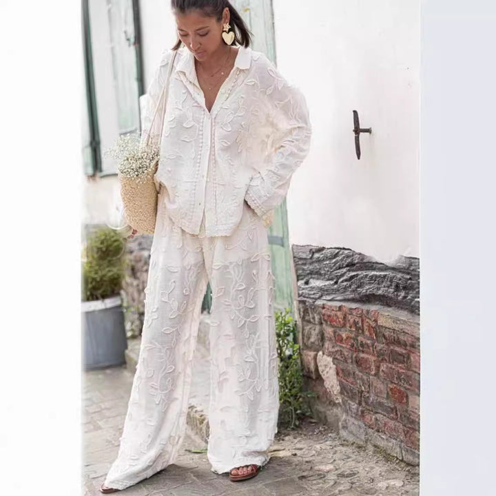Damen Bluse mit feiner Stickerei und luftiger Passform Drune