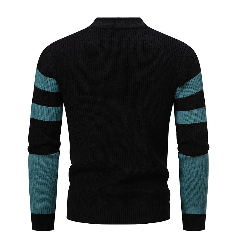 Herren modischer Pullover mit strukturiertem Blockdesign Drune
