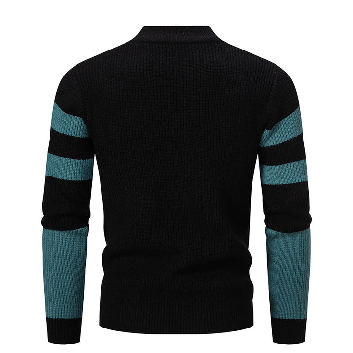 Herren modischer Pullover mit strukturiertem Blockdesign Drune