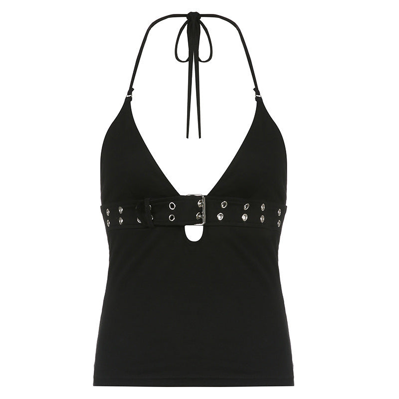 Damen Haltertop mit verstellbarem Gurt und Dekorakzenten Drune
