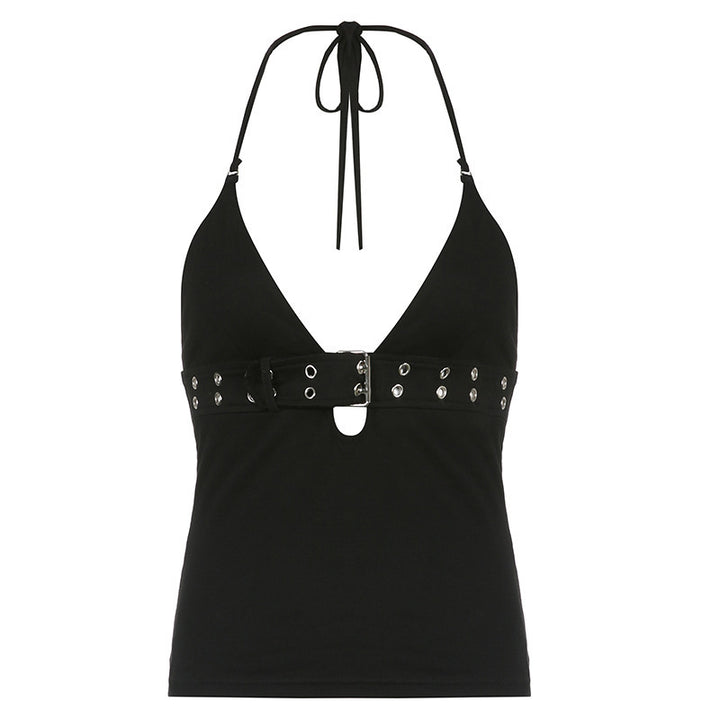 Damen Haltertop mit verstellbarem Gurt und Dekorakzenten Drune