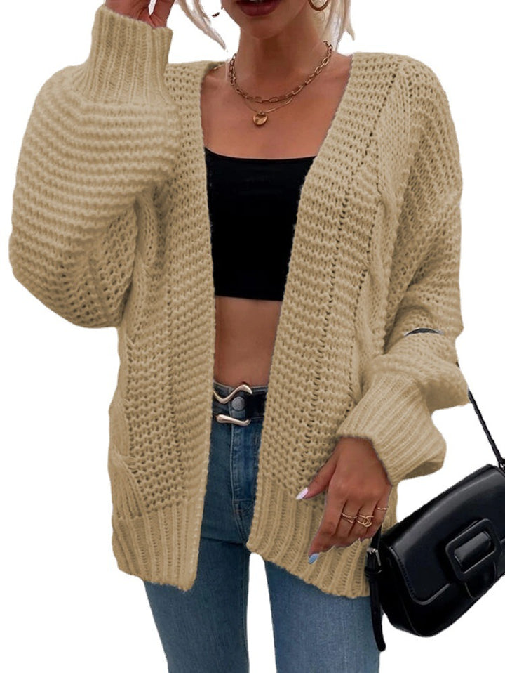 Damen Grobstrickjacke mit lässigem Schnitt und tiefen Taschen Drune