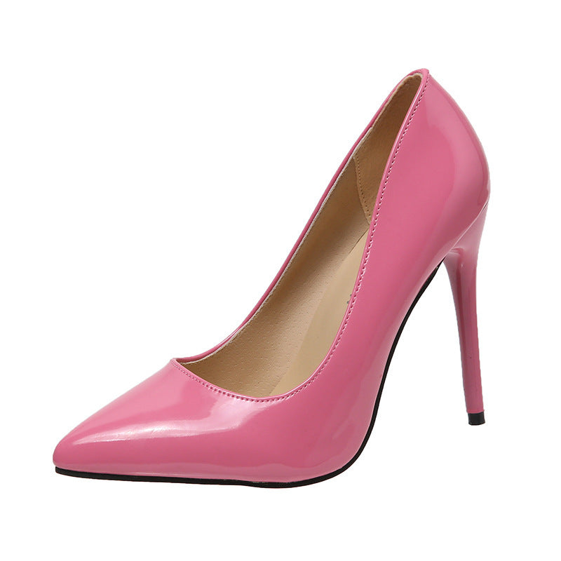 Damen nan spitzer bürotauglicher Pumps aus Lackoptik mit schmalem Stiletto und gepolstertem Komfortfußbett Drune