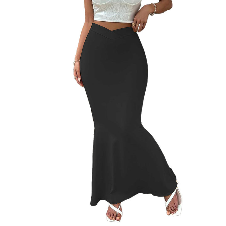Damen Fishtail-Rock mit hohem Bund und figurbetontem Schnitt Drune