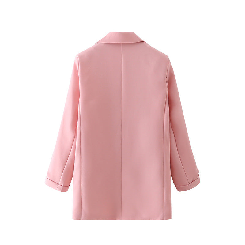 Damen elegante Blazerjacke mit modernem Schnitt und strukturiertem Gewebe Drune
