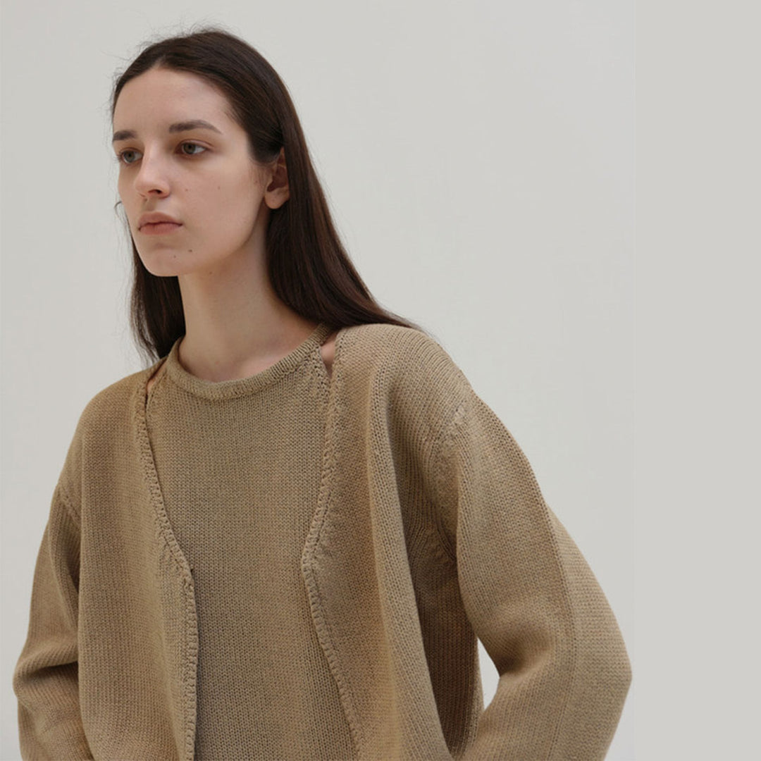 Damen bequemer und eleganter Strickcardigan Drune