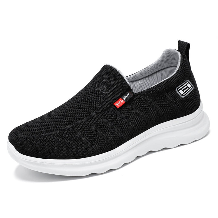 Herren nan atmungsaktiver Slip-On Strick-Freizeitschuh mit elastischem Einstieg, gepolsterter Komfortsohle und rutschfester Wellenlaufsohle Drune