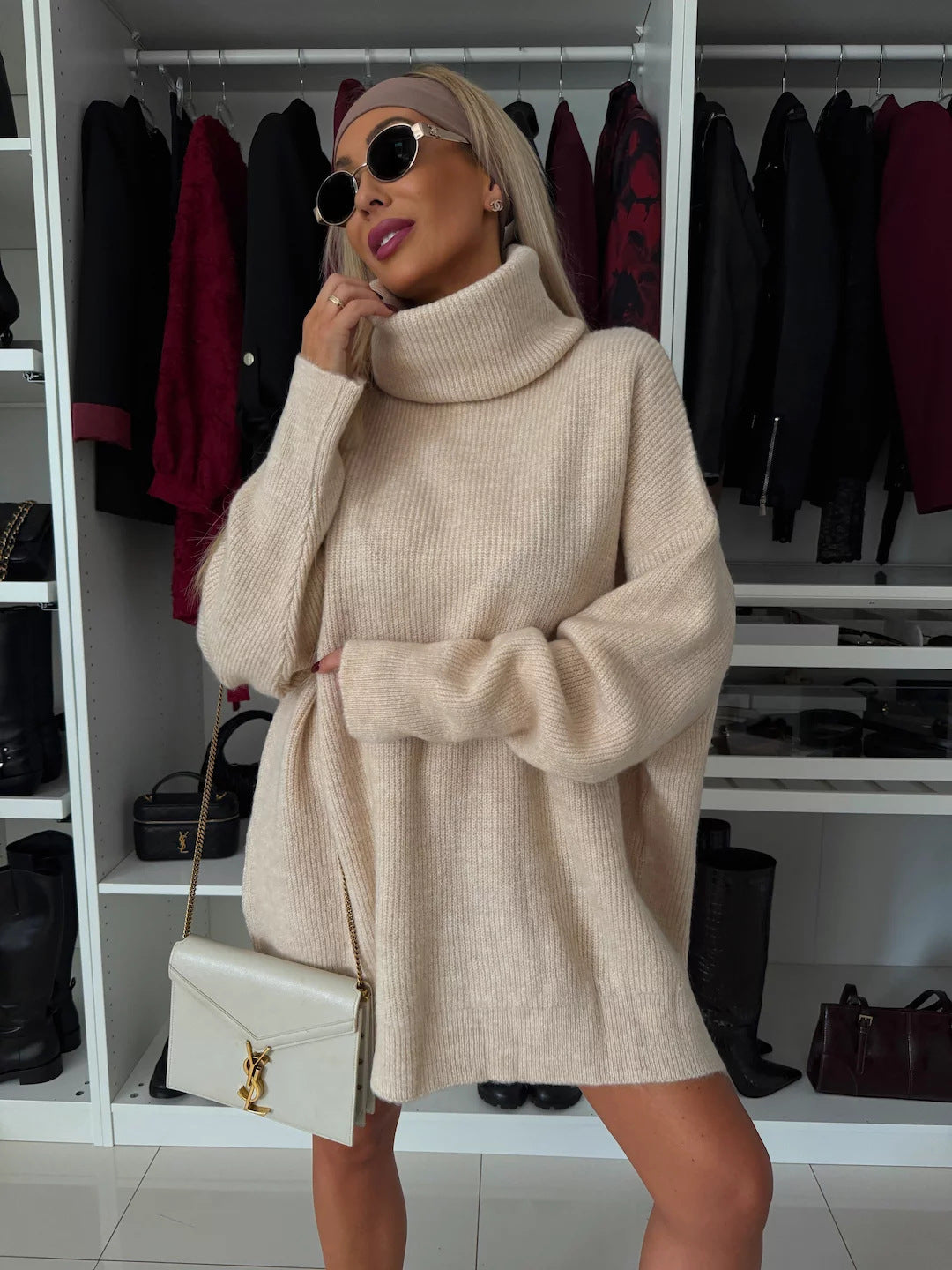 Damen kuscheliger Oversized Pullover Drune
