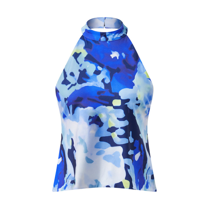 Damen Haltertop mit blühendem Design Drune