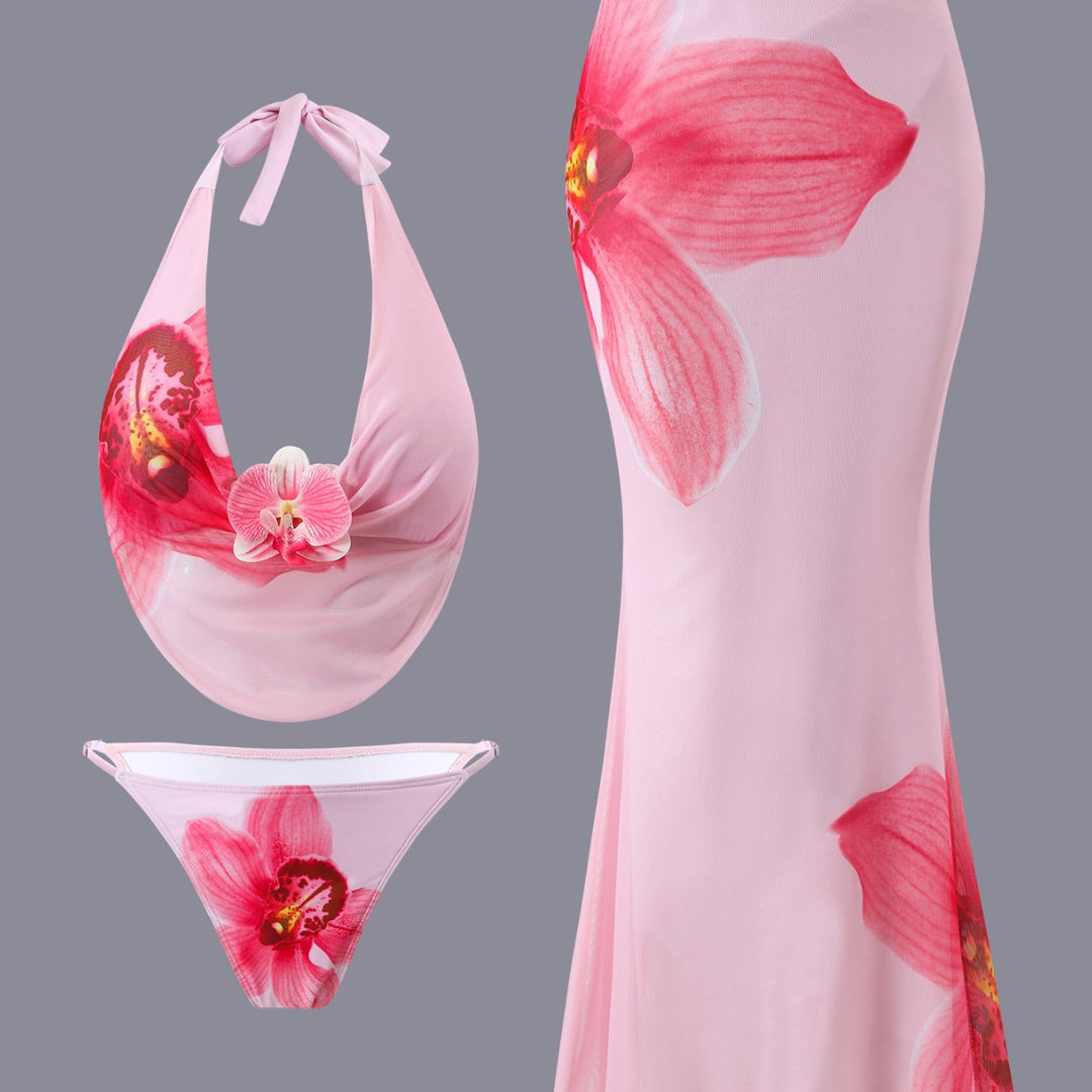 Damen Bikini-Set mit floralem Design und elegantem Wickeloberteil Drune