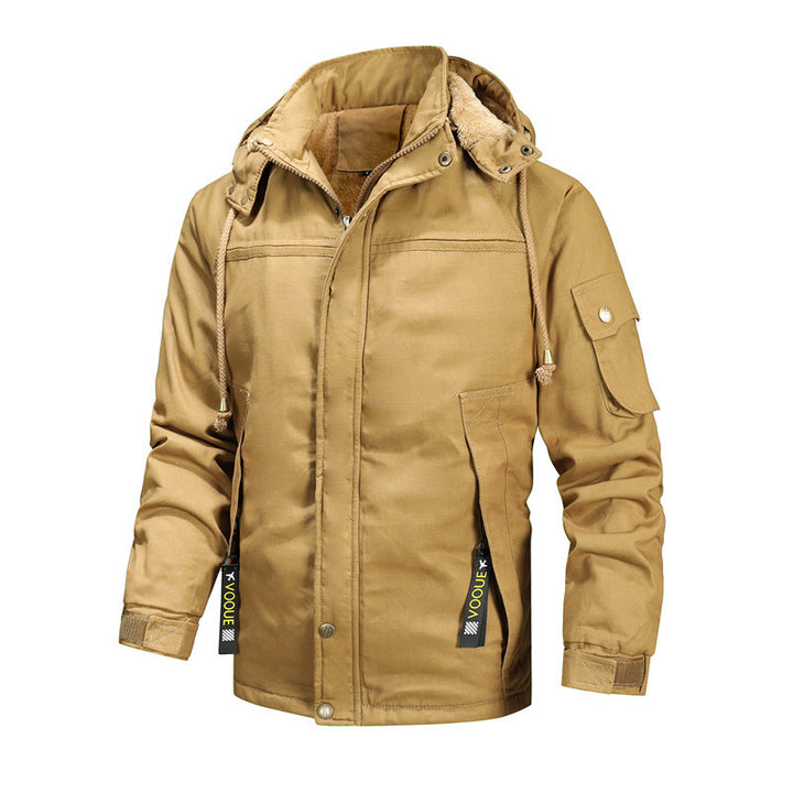 Herren vielseitige Outdoor-Jacke mit gefütterter Kapuze Drune