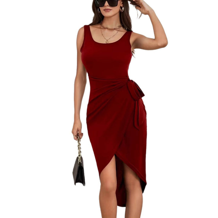 Damen Wickelkleid mit modernem Detail und figurbetonendem Schnitt Drune
