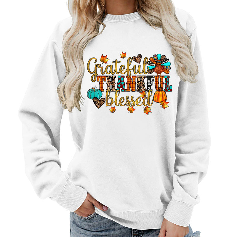 Damen Sweatshirt mit herbstlichem Dankeschön-Motiv Drune