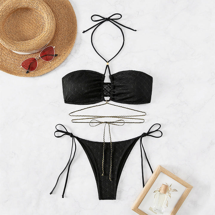 Damen Bandeau-Bikini mit raffiniertem Schnürdesign Drune