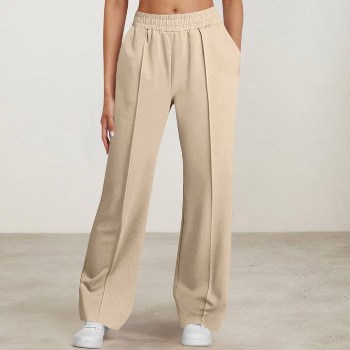 Damen nan elegante Bundfalten-Hose mit hohem Komfortbund, Bügelfalte und seitlichen Eingrifftaschen Drune