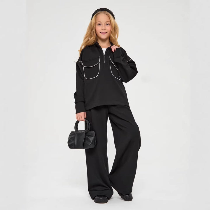 Damen modischer Pullover mit praktischen Taschen Drune