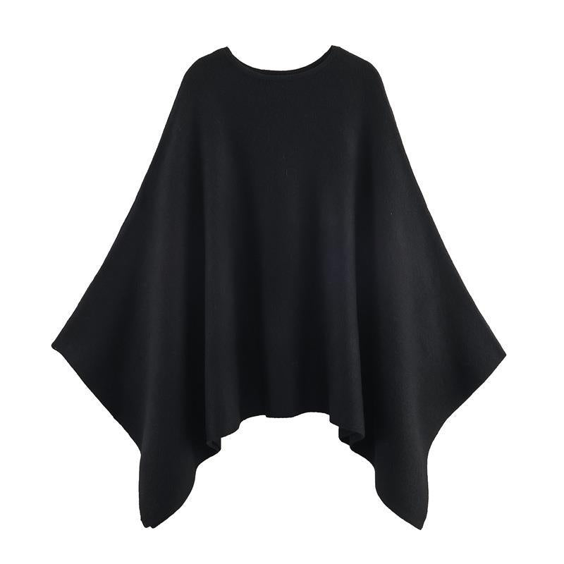 Damen eleganter PONCHO aus hochwertigem Material mit asymmetrischem Schnitt Drune