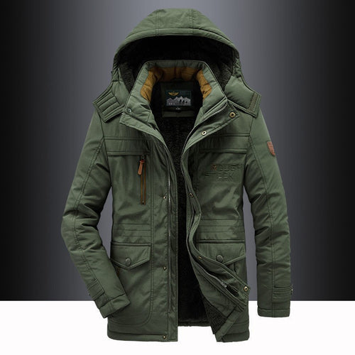Herren nan isolierte Kapuzenparka mit Sherpa-Innenfutter, winddichter Front und Multifunktions-Taschen Drune