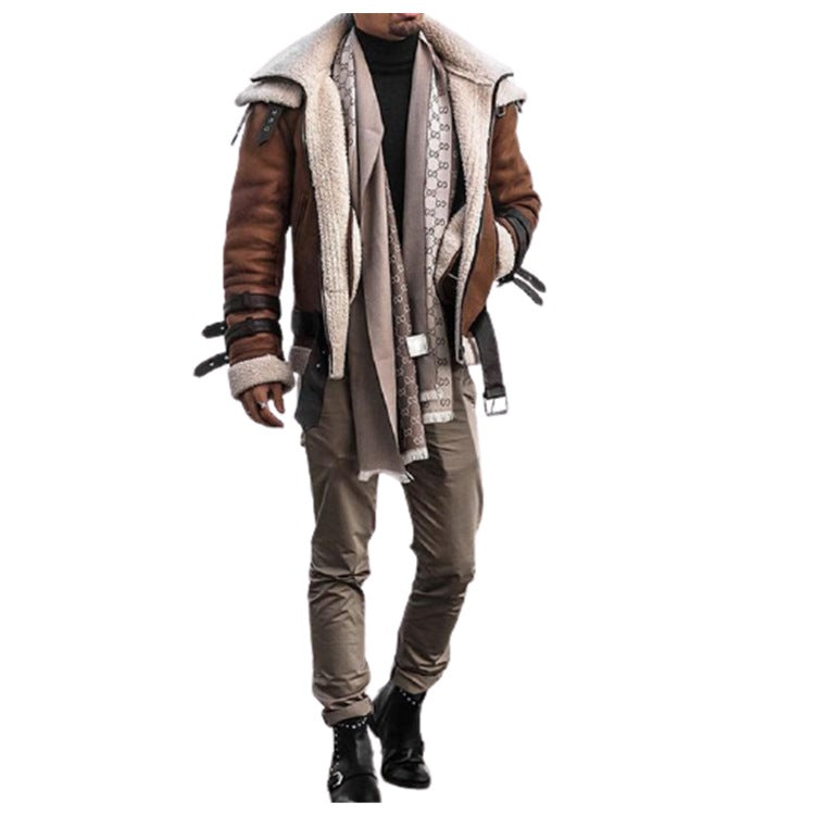 Herren Fliegerjacke mit luxuriösem Kunstfellfutter und modernen Akzenten Drune