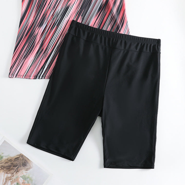 Damen Sportliches Tankini-Set mit atmungsaktivem Oberteil und bequemen Shorts Drune