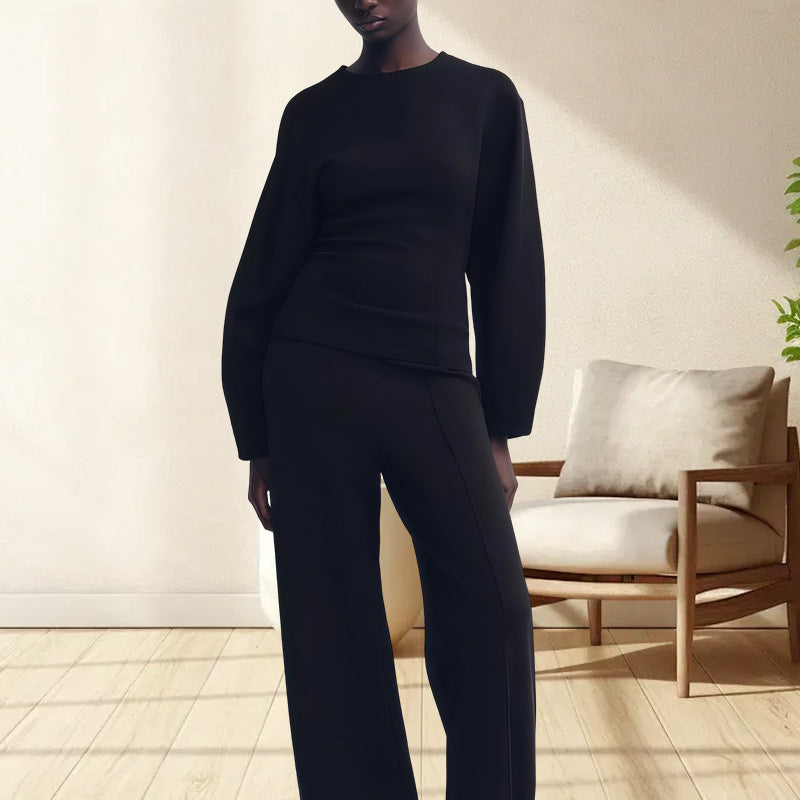 Damen Modisches Oversized-Set mit Ballonärmeln und eleganten Schnitt Drune