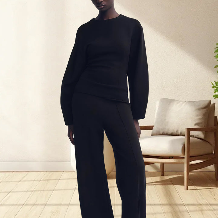 Damen Modisches Oversized-Set mit Ballonärmeln und eleganten Schnitt Drune