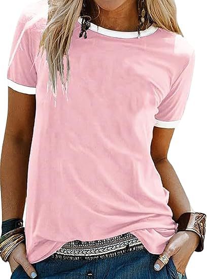 Damen T-Shirt mit kontrastierenden Ärmeln Drune