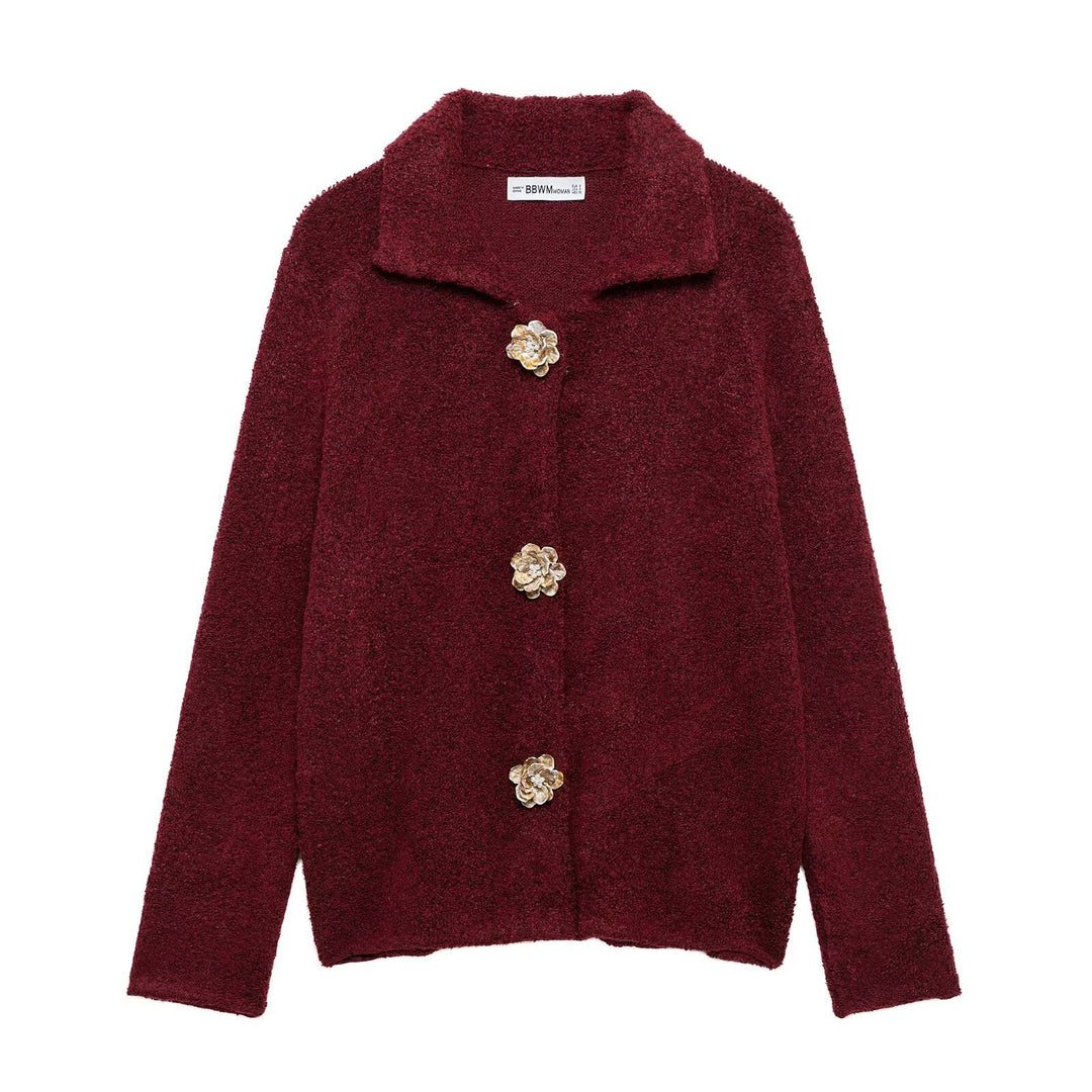Damen Kochjacke mit dekorativen Knopfdetails Drune