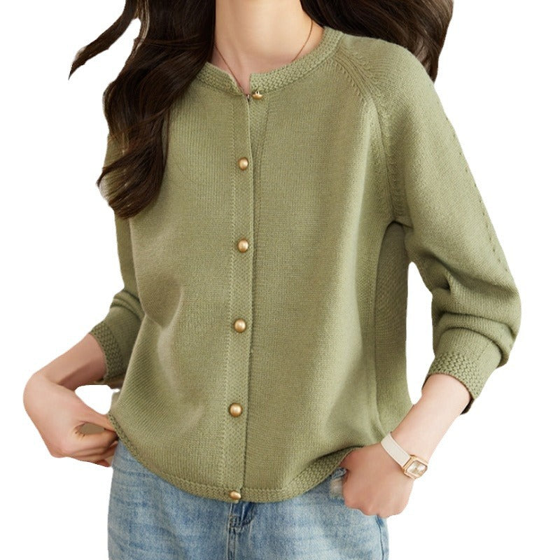 Damen Strickjacke mit Knöpfen Drune