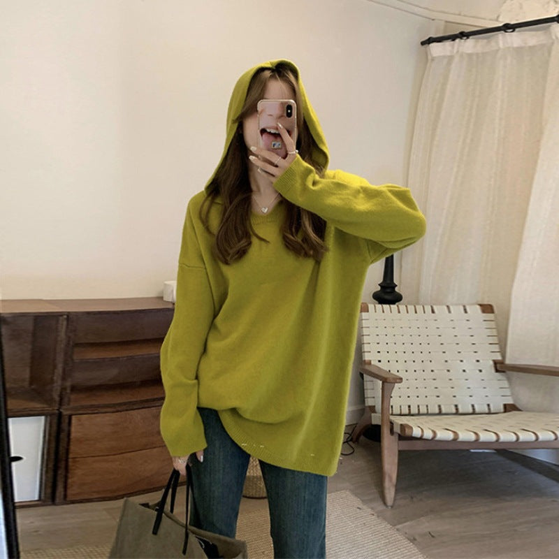 Damen lässiger Kapuzenpullover mit weitem Schnitt und eleganter Verarbeitung Drune