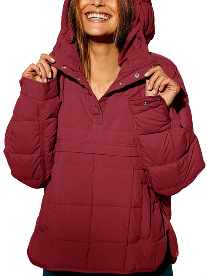 Damen Übergröße Steppjacke mit Kapuze Drune