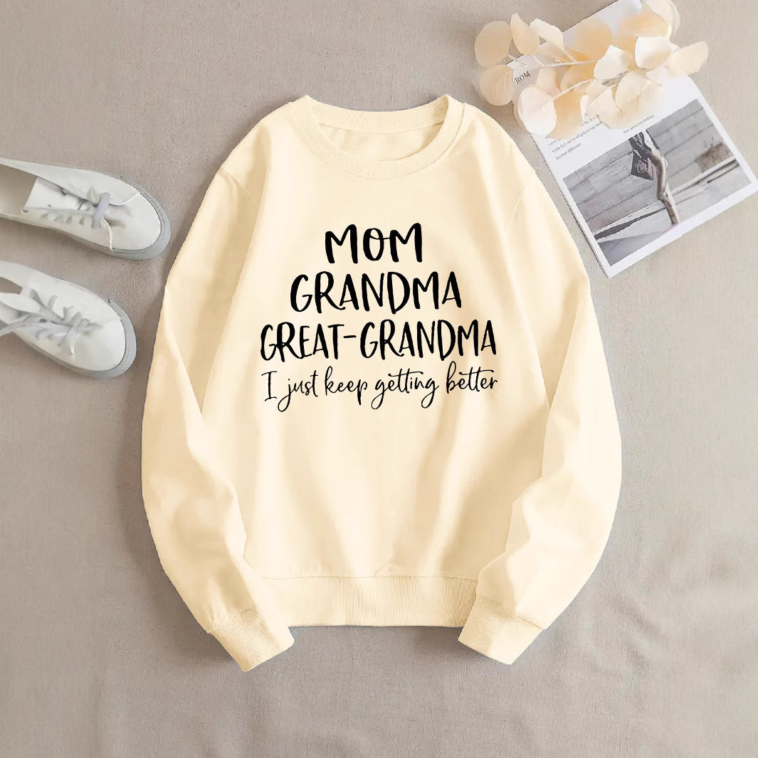 Damen Sweatshirt mit kreativem Familienaufdruck und bequemer Passform Drune