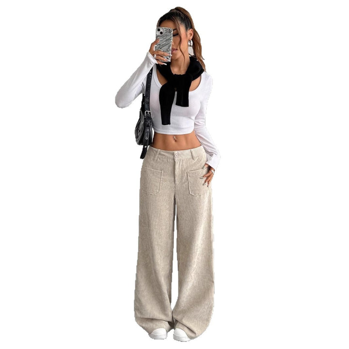 Damen Weite Cordhose Drune