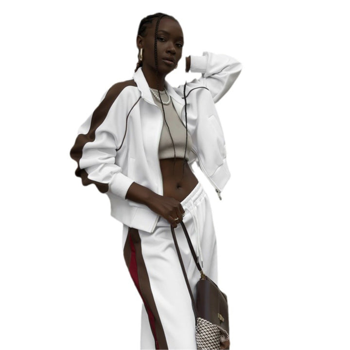 Damen Sportliche Kapuzenjacke mit modernem Schnitt und Kontrastdetails Drune