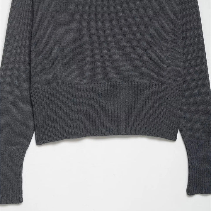 Damen oversized Strickpullover mit weitem Ausschnitt und lässigem Schnitt Drune