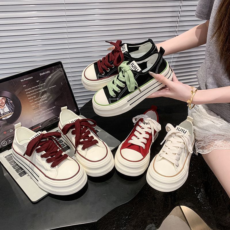 Damen Sportliche Sneakers mit robuster Sohle und atmungsaktivem Canvas von Drune